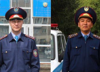 Полицей үш баланы өрттен алып шықты