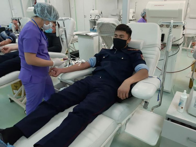 Шымкент қаласы Полиция департаменті Еңбекші ауданы Полиция басқармасының қызметкерлері донор болды.