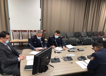Түркістан облысы полицейлері террористік тұрғыдан осал объектілердің терроризмге қарсы қорғалуын реттеу бойынша  онлайн-форматта бейнеконференция болып өтті