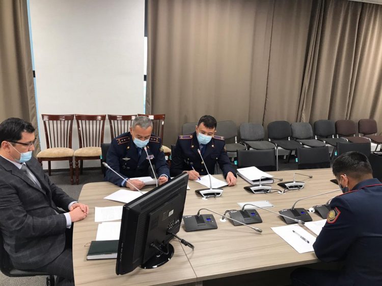 Түркістан облысы полицейлері террористік тұрғыдан осал объектілердің терроризмге қарсы қорғалуын реттеу бойынша  онлайн-форматта бейнеконференция болып өтті