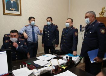 Департамент бастығының қатысуымен полиция бөлім, басқарма басшыларынан сынақ қабылданды