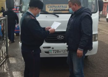 Түркістан облысында «Автобус» іс-шарасы бойынша тәулік ішінде 24 хаттама  түзілген