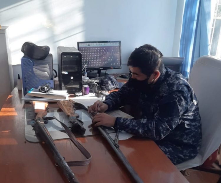 Түркістан облысы полицейлерімен тіркелмеген 50-ге жуық қару анықталды