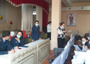 Түркістандық полицейлер тұрғындар мен мектеп оқушыларына түсіндірме жұмыстарын жүргізді