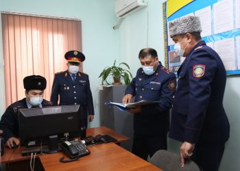 Облыстың бас полицейі кезекті  іссапарға шығып, тұрғындармен тілдесті