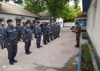 Шымкенттік тәртіп сақшылары саптық байқау өткізді