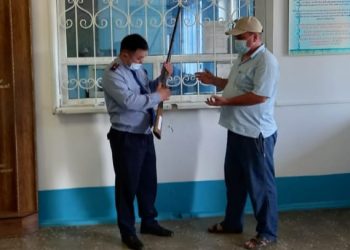 Төлебилік  тұрғындар 13 дана аңшы қаруын өткізді