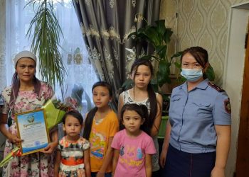 Көпбалалы полицейлердің жанұясы  мереке қарсаңында марапатталды