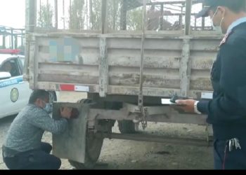 Түркістан облысында полицейлер тракторды айып тұраққа қойды