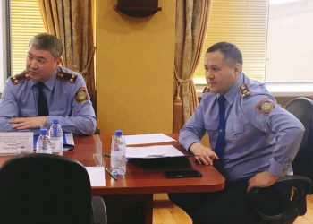 Полиция департаменті бастығының орынбасары Құрманбек Сахов маңызды жиналыс өткізді